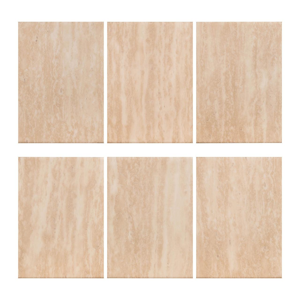 Fictus Faux Travertine Side Tables by Richmond Interiors - Maison Rêves UK