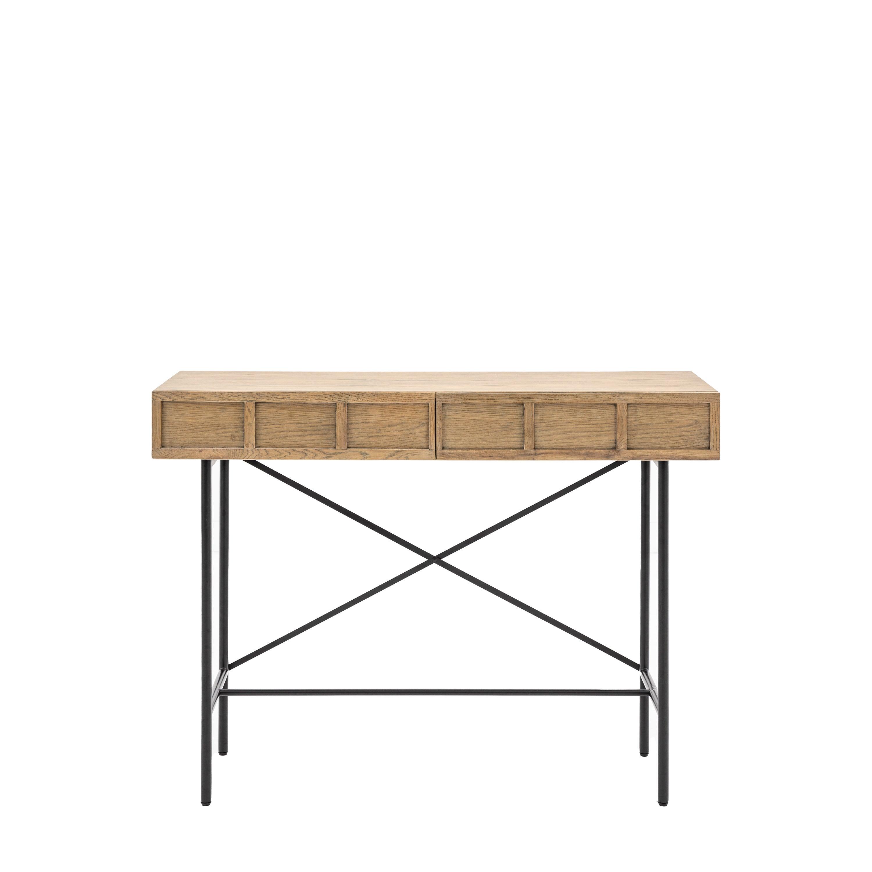 Forma 2 Drawer Console Weathered Grey Finish - Maison Rêves UK