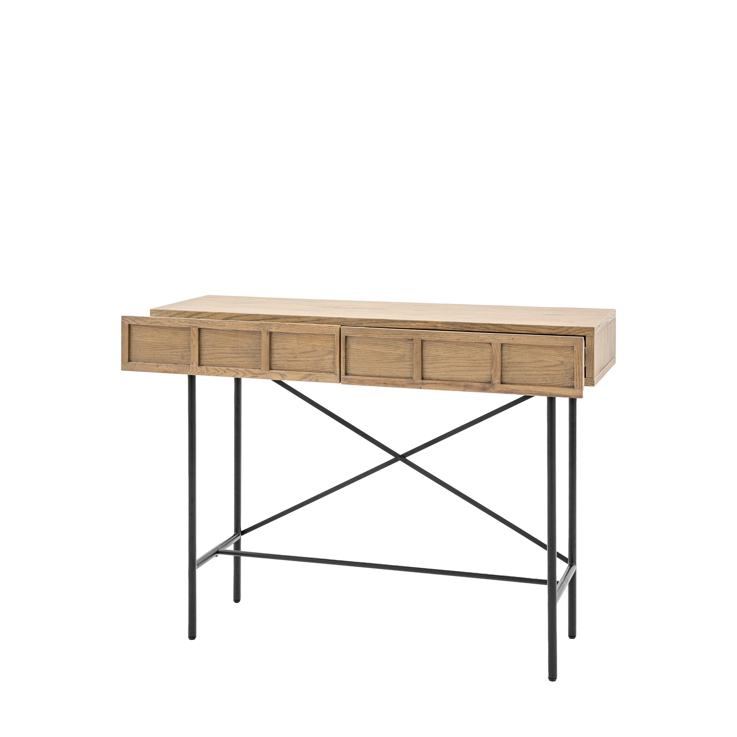 Forma 2 Drawer Console Weathered Grey Finish - Maison Rêves UK