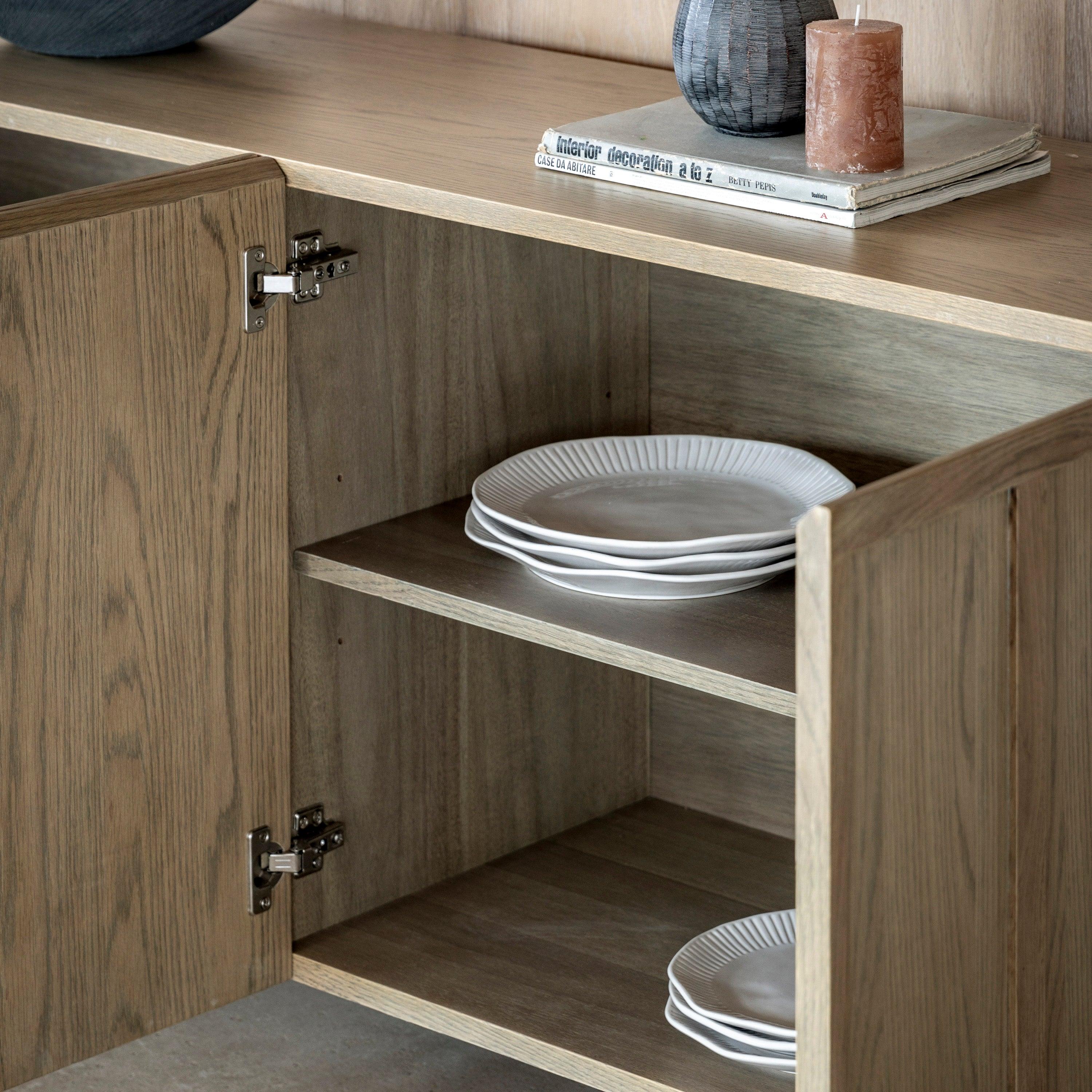 Forma 4 Door Sideboard Weathered Grey Finish - Maison Rêves UK
