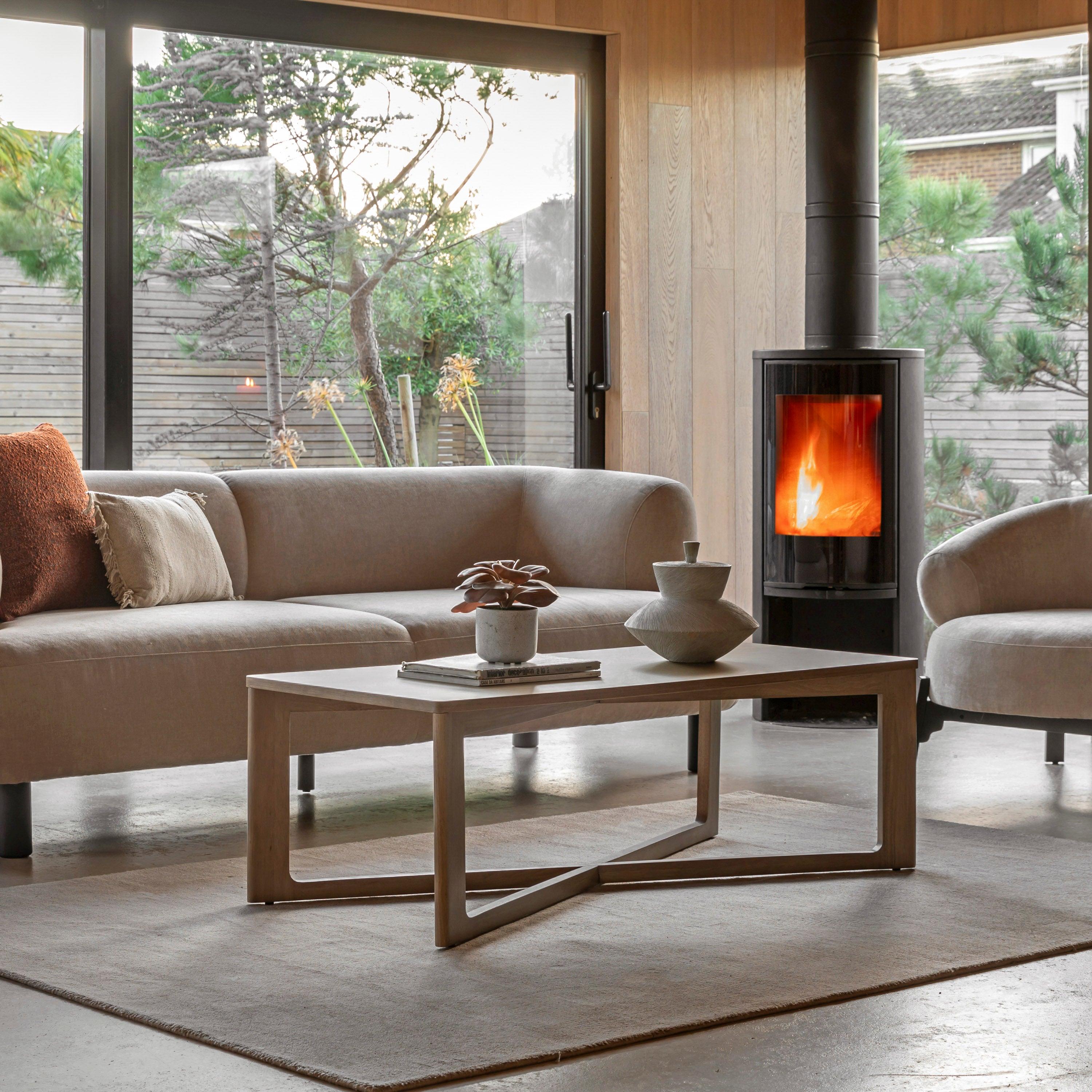 Forma Coffee Table Weathered Grey Finish - Maison Rêves UK