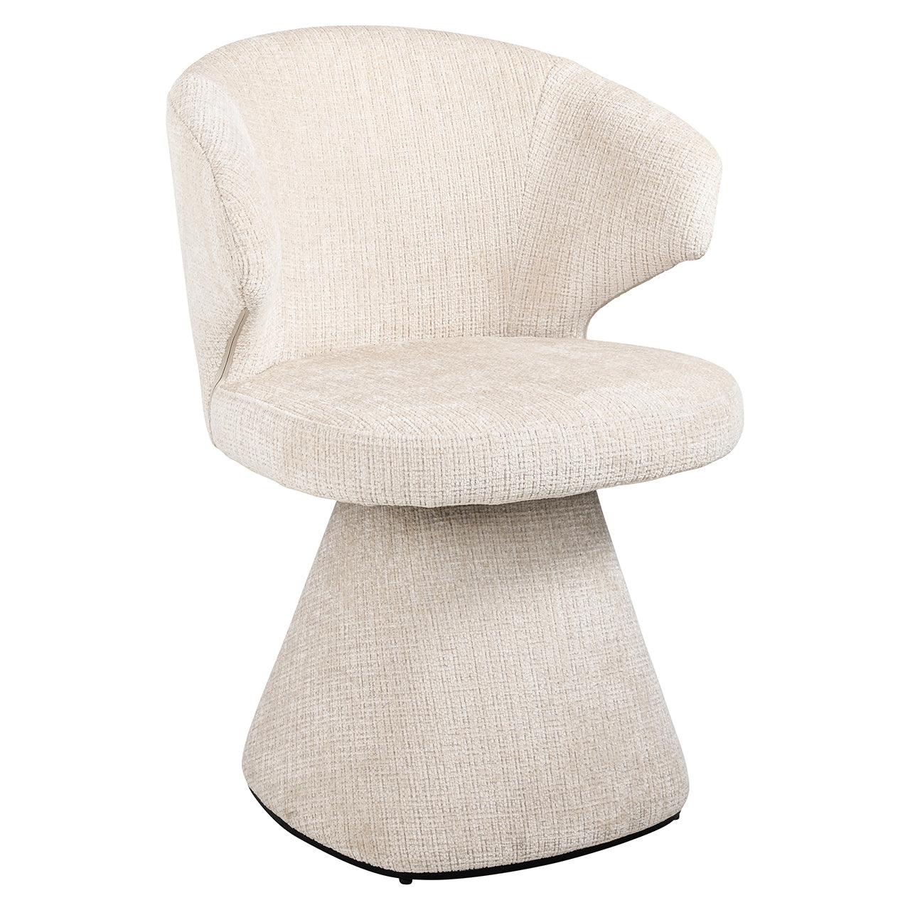 Gatsbi Beige Chenille Fabric Dining Chair by Richmond Interiors - Maison Rêves UK