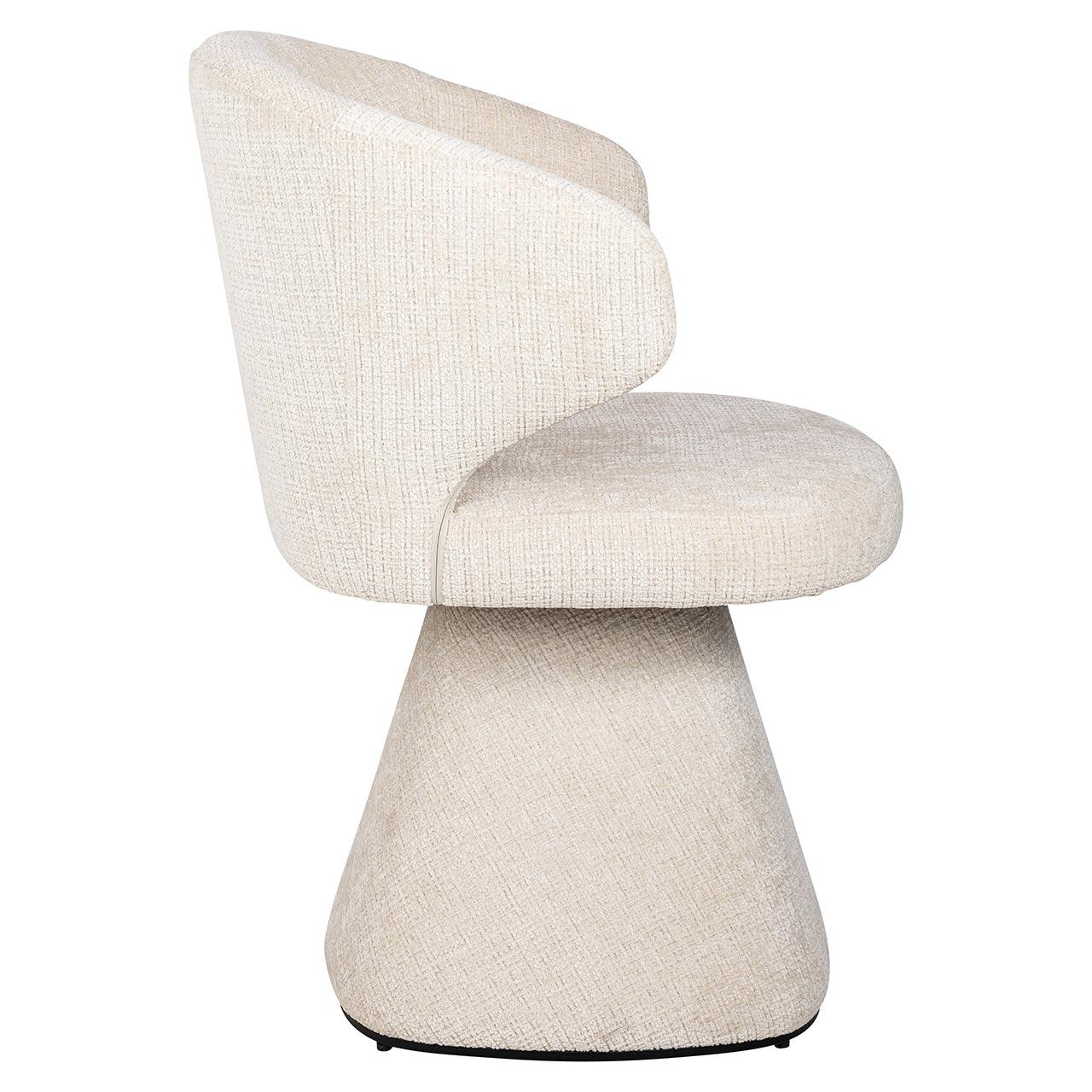Gatsbi Beige Chenille Fabric Dining Chair by Richmond Interiors - Maison Rêves UK