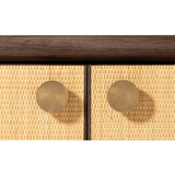 Granada Mindi Wood and Natural Rattan 4 Door Sideboard - Maison Rêves UK