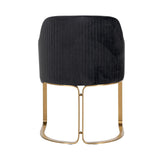 Hadley Antraciet Velvet Dining Chair with Brushed Gold Base by Richmond Interiors - Maison Rêves UK