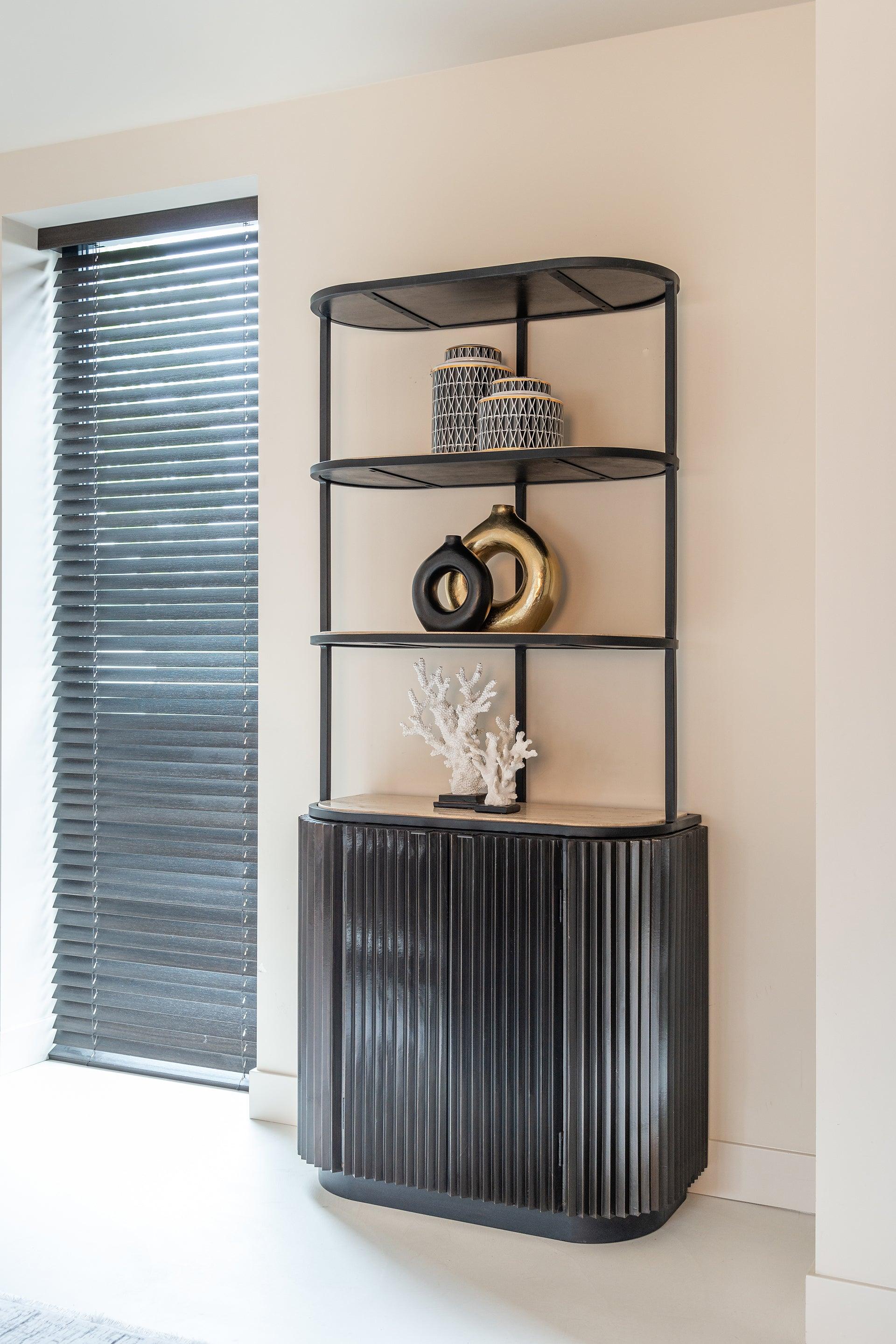 Hampton 2 Door Wood Cabinet with Shelving by Richmond Interiors - Maison Rêves UK