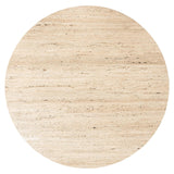 Hampton Circular Coffee Table with Travertine Top by Richmond Interiors - Maison Rêves UK