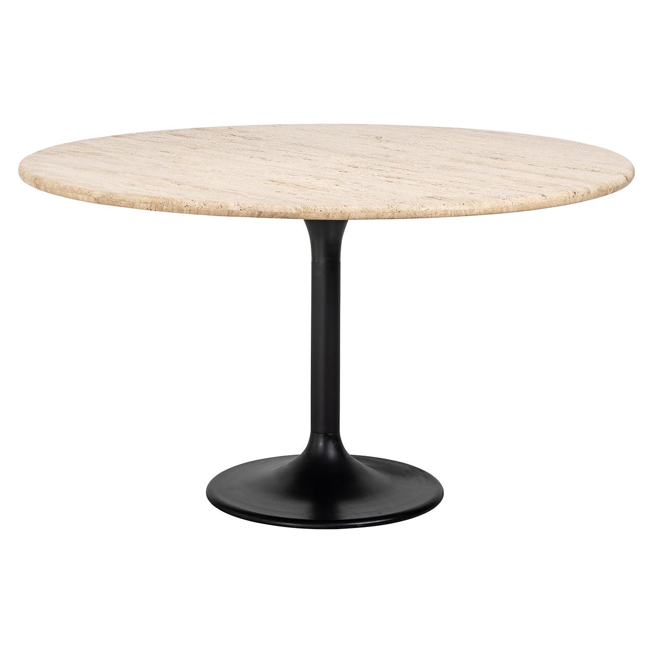 Hampton Circular Dining Table with Travertine Top by Richmond Interiors - Maison Rêves UK