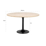 Hampton Circular Dining Table with Travertine Top by Richmond Interiors - Maison Rêves UK