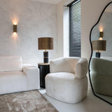 Hampton Circular Side Table with Travertine Top by Richmond Interiors - Maison Rêves UK