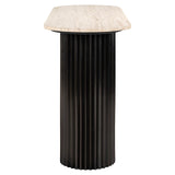 Hampton Oval Travertine Console Table by Richmond Interiors - Maison Rêves UK