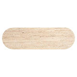 Hampton Oval Travertine Console Table by Richmond Interiors - Maison Rêves UK