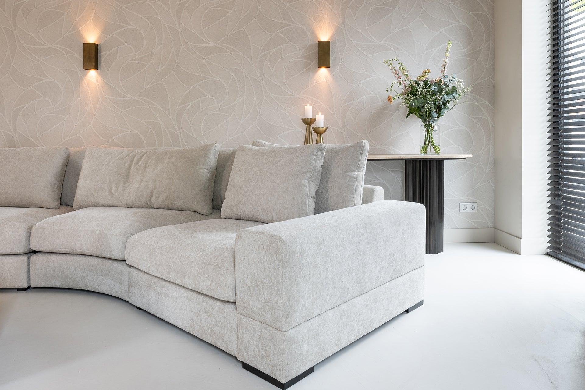 Hampton Oval Travertine Console Table by Richmond Interiors - Maison Rêves UK