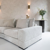 Hampton Oval Travertine Console Table by Richmond Interiors - Maison Rêves UK