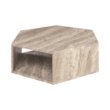Hexx Grey Travertine Coffee Table - Maison Rêves UK