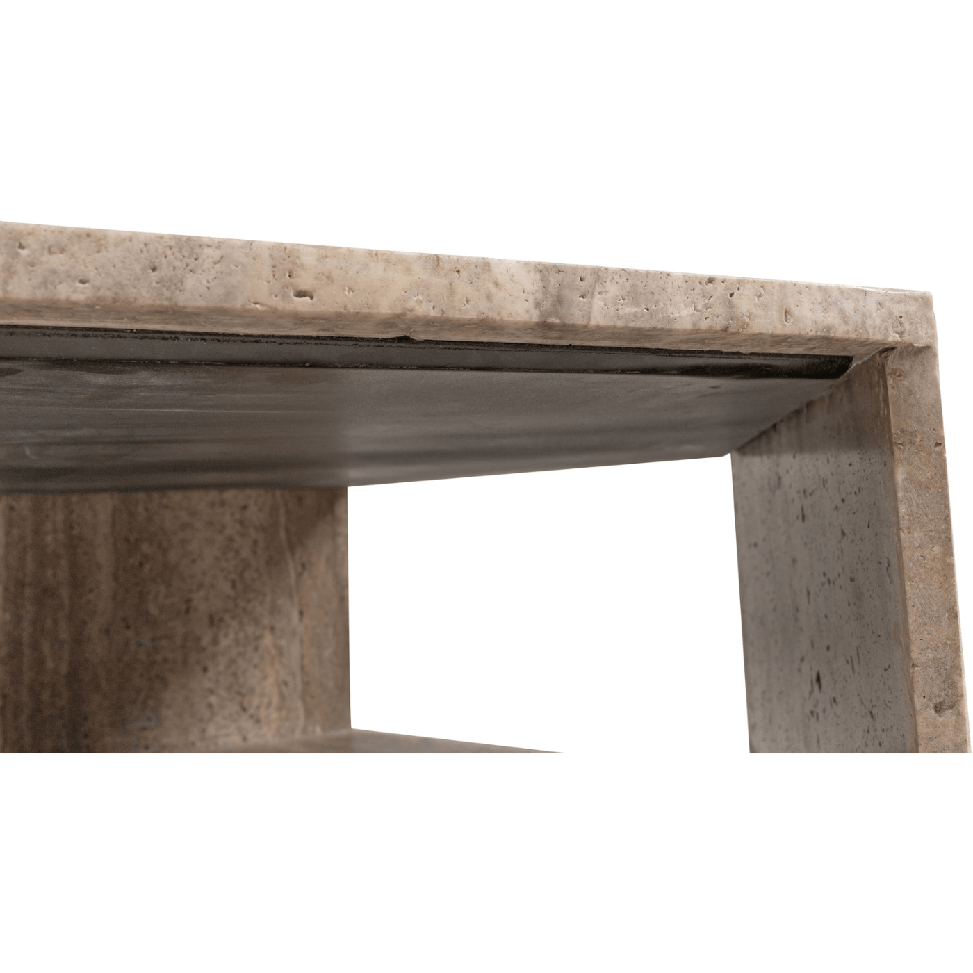 Hexx Grey Travertine Coffee Table - Maison Rêves UK