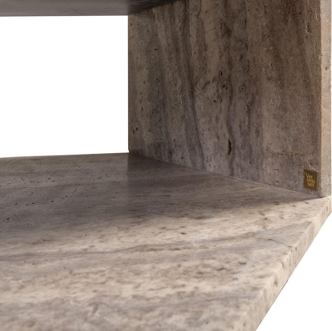 Hexx Grey Travertine Coffee Table - Maison Rêves UK