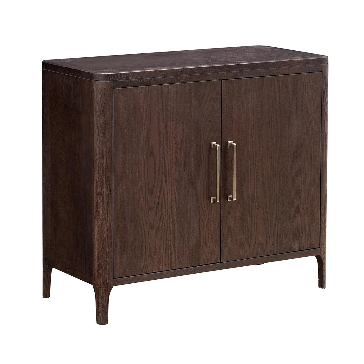 Hudson 2 Door Cabinet Brushed Brown Oak by Eccotrading Design London - Maison Rêves UK