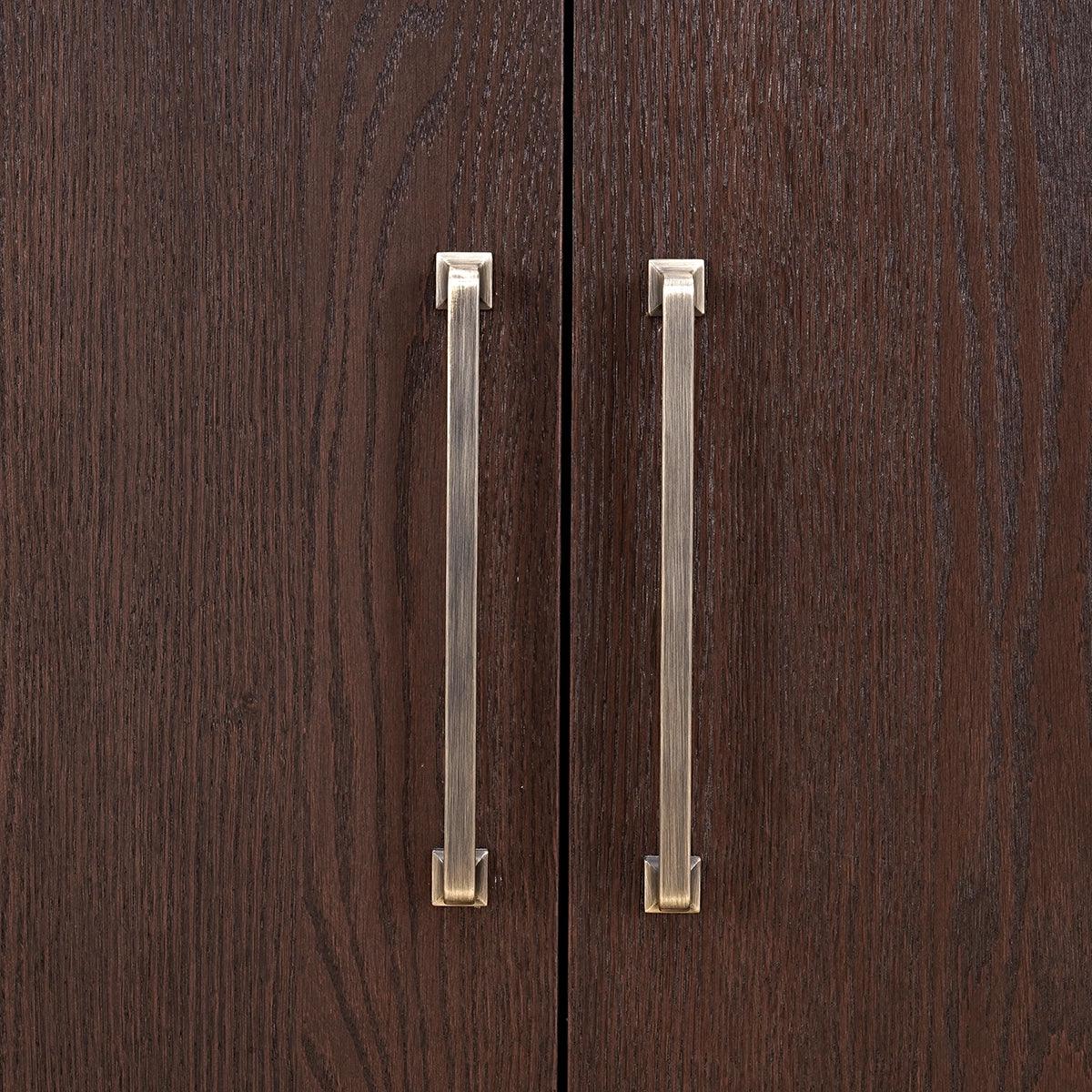 Hudson 2 Door Cabinet Brushed Brown Oak by Eccotrading Design London - Maison Rêves UK