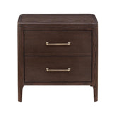 Hudson 2 Drawer Nightstand Brushed Brown Oak by Eccotrading Design London - Maison Rêves UK