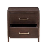 Hudson 2 Drawer Nightstand Brushed Brown Oak by Eccotrading Design London - Maison Rêves UK