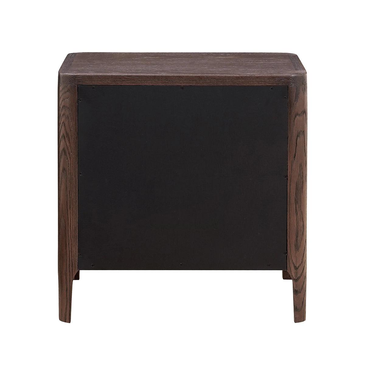 Hudson 2 Drawer Nightstand Brushed Brown Oak by Eccotrading Design London - Maison Rêves UK
