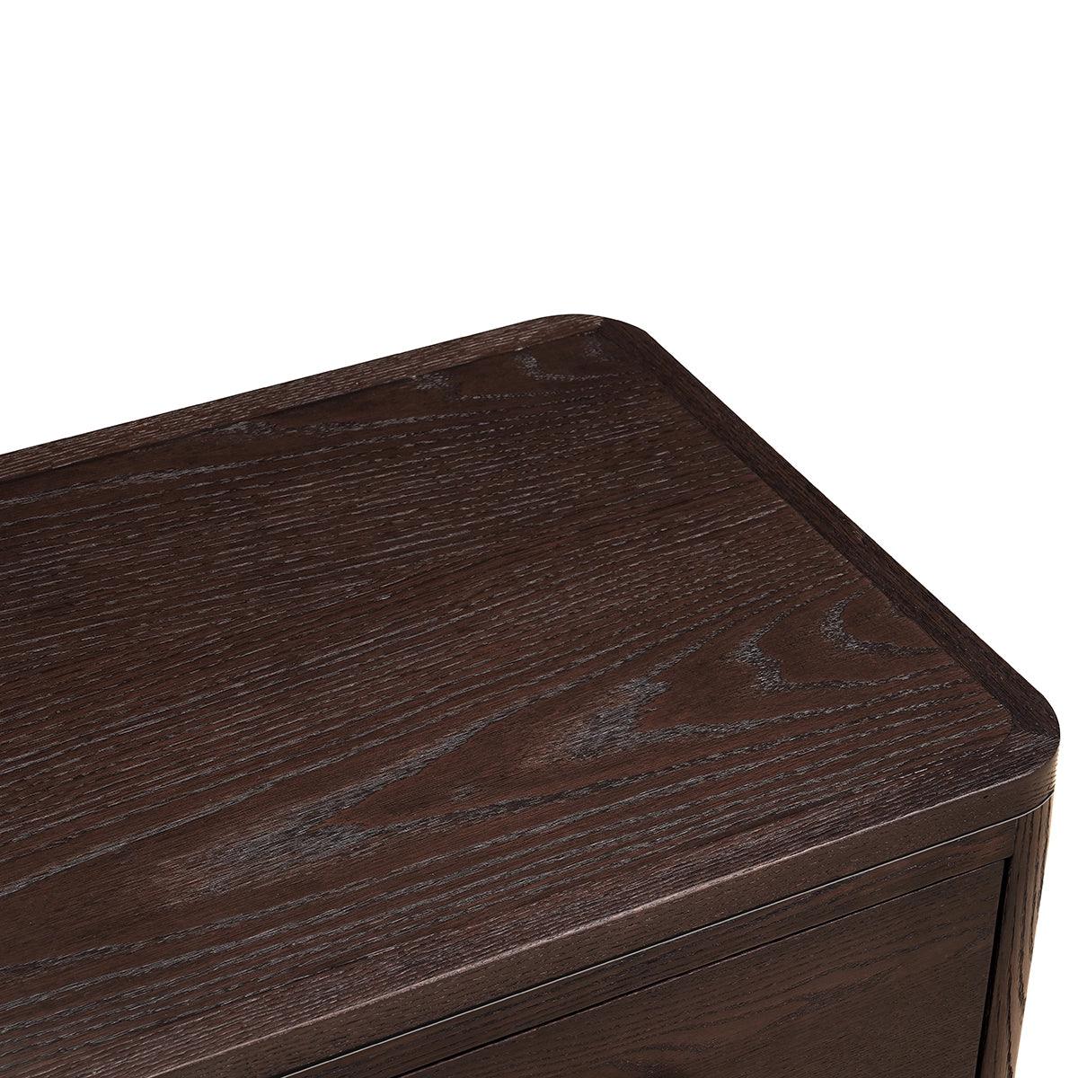 Hudson 2 Drawer Nightstand Brushed Brown Oak by Eccotrading Design London - Maison Rêves UK