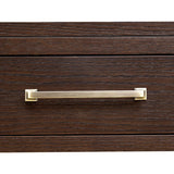 Hudson 3 Drawer Console Table Brushed Brown Oak by Eccotrading Design London - Maison Rêves UK