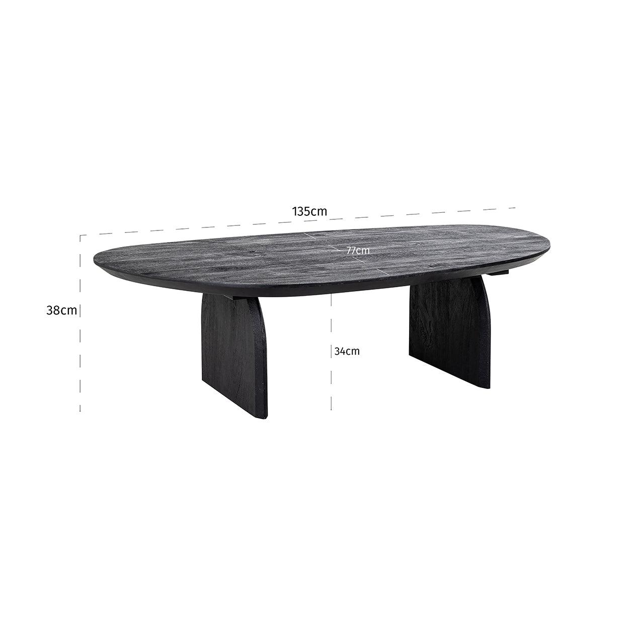 Hudson Black Mango Wood Coffee Table by Richmond Interiors - Maison Rêves UK