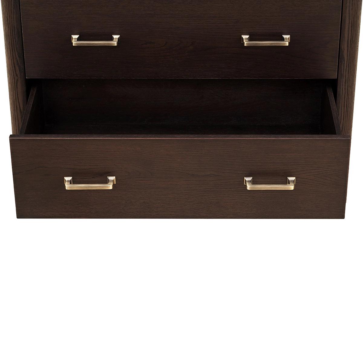 Hudson Chest of Drawers Brushed Brown Oak by Eccotrading Design London - Maison Rêves UK