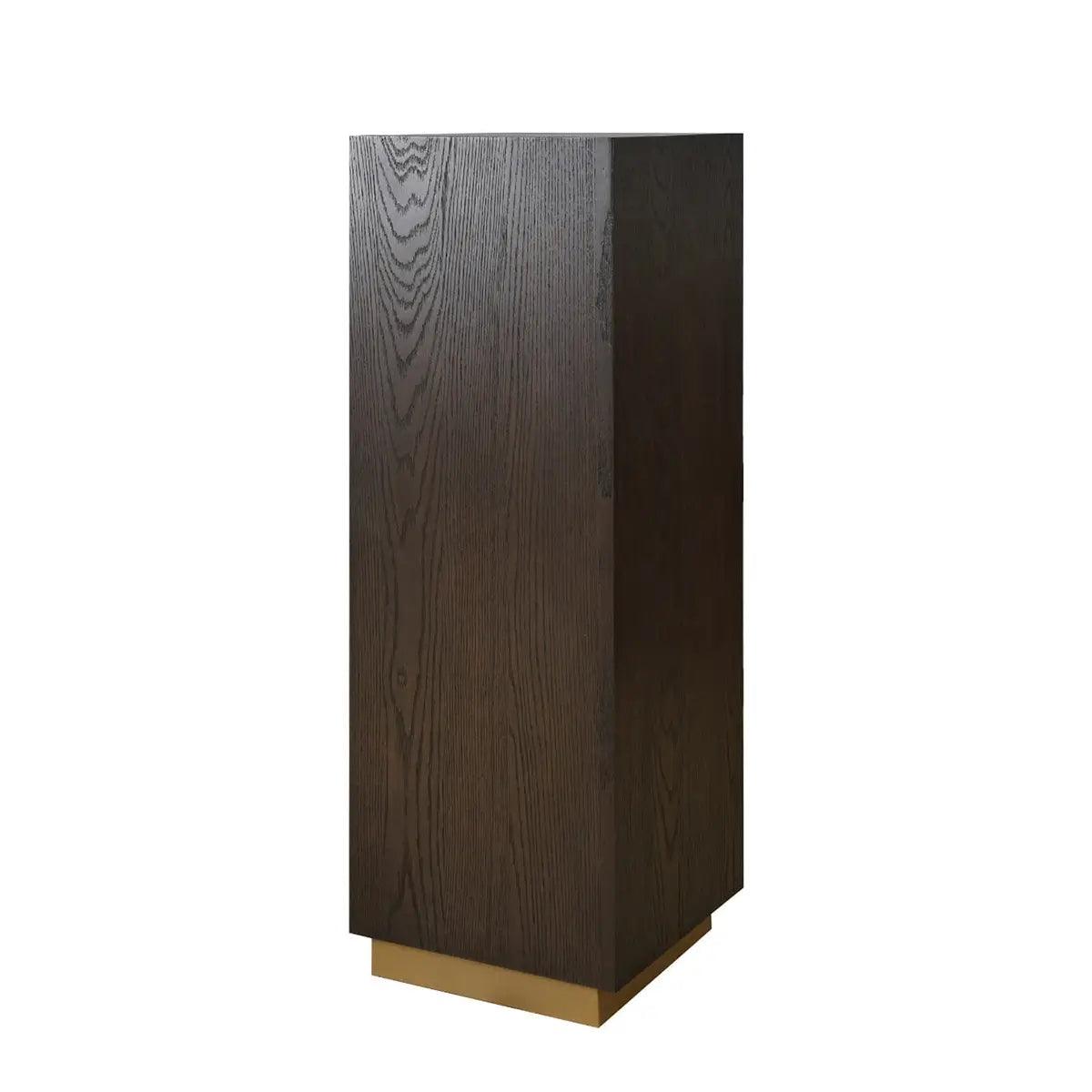 Hudson Pedestal Brushed Brown Oak 35cm by Eccotrading Design London - Maison Rêves UK