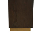 Hudson Pedestal Brushed Brown Oak 35cm by Eccotrading Design London - Maison Rêves UK
