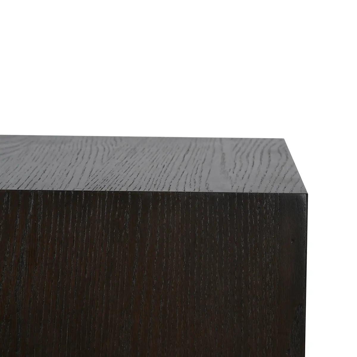 Hudson Pedestal Brushed Brown Oak 35cm by Eccotrading Design London - Maison Rêves UK