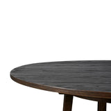Hudson Round Dining Table Brushed Brown Oak 120cm by Eccotrading Design London - Maison Rêves UK