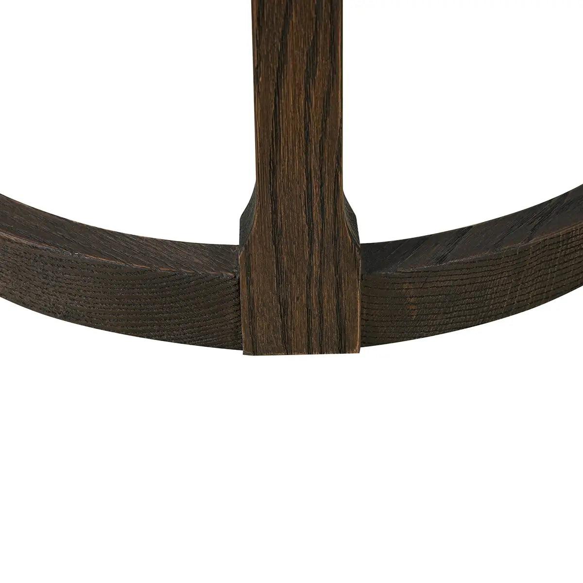 Hudson Round Dining Table Brushed Brown Oak 120cm by Eccotrading Design London - Maison Rêves UK