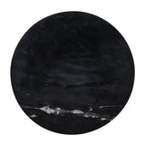 Ironville Circular Gold Side Table with Black Marble Top by Richmond Interiors - Maison Rêves UK