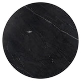 Ironville Circular Gold Single Drawer Side Table with Black Marble Top by Richmond Interiors - Maison Rêves UK