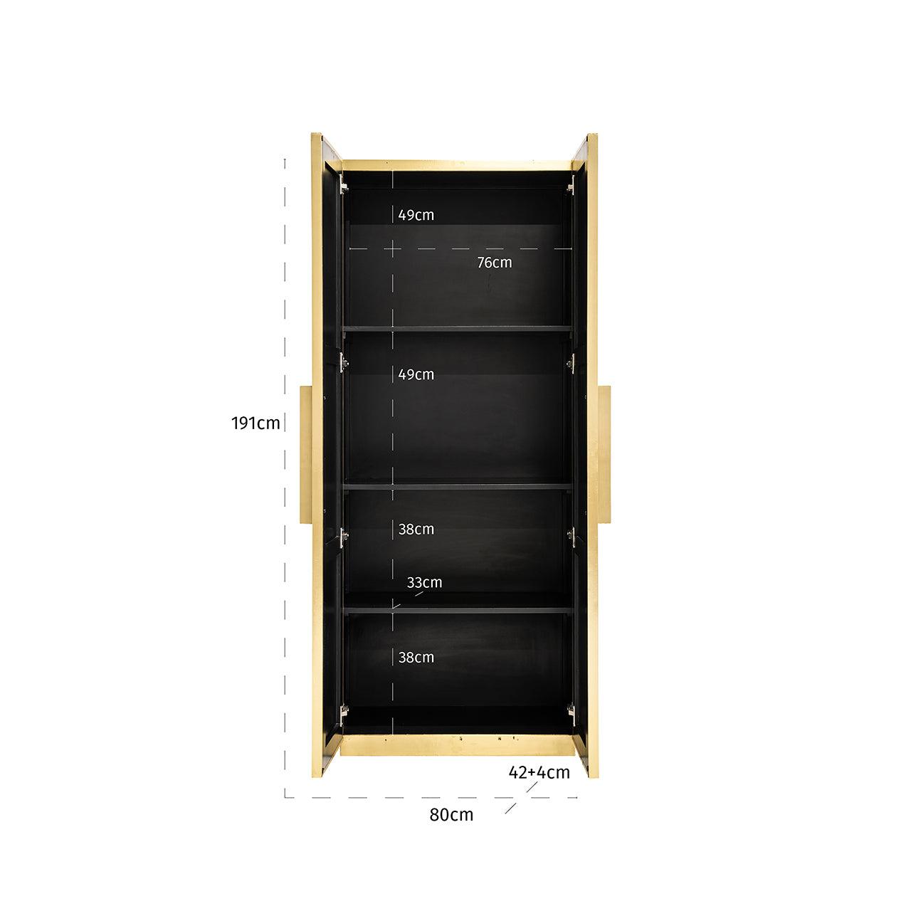 Ironville Gold 2 Door Floor Cabinet by Richmond Interiors - Maison Rêves UK