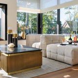 Ironville Rectangular Gold Coffee Table with Black Marble Top by Richmond Interiors - Maison Rêves UK