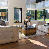 Ironville Rectangular Gold Coffee Table with Black Marble Top by Richmond Interiors - Maison Rêves UK