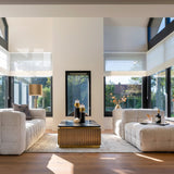 Ironville Rectangular Gold Coffee Table with Black Marble Top by Richmond Interiors - Maison Rêves UK