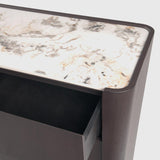 Kelly 6 Drawer Espresso Oak Chest of Drawers Ceramic Marble by Eccotrading Design London - Maison Rêves UK