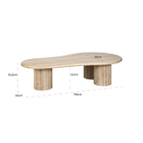 La Cantera Organic Travertine Coffee Table by Richmond Interiors - Maison Rêves UK