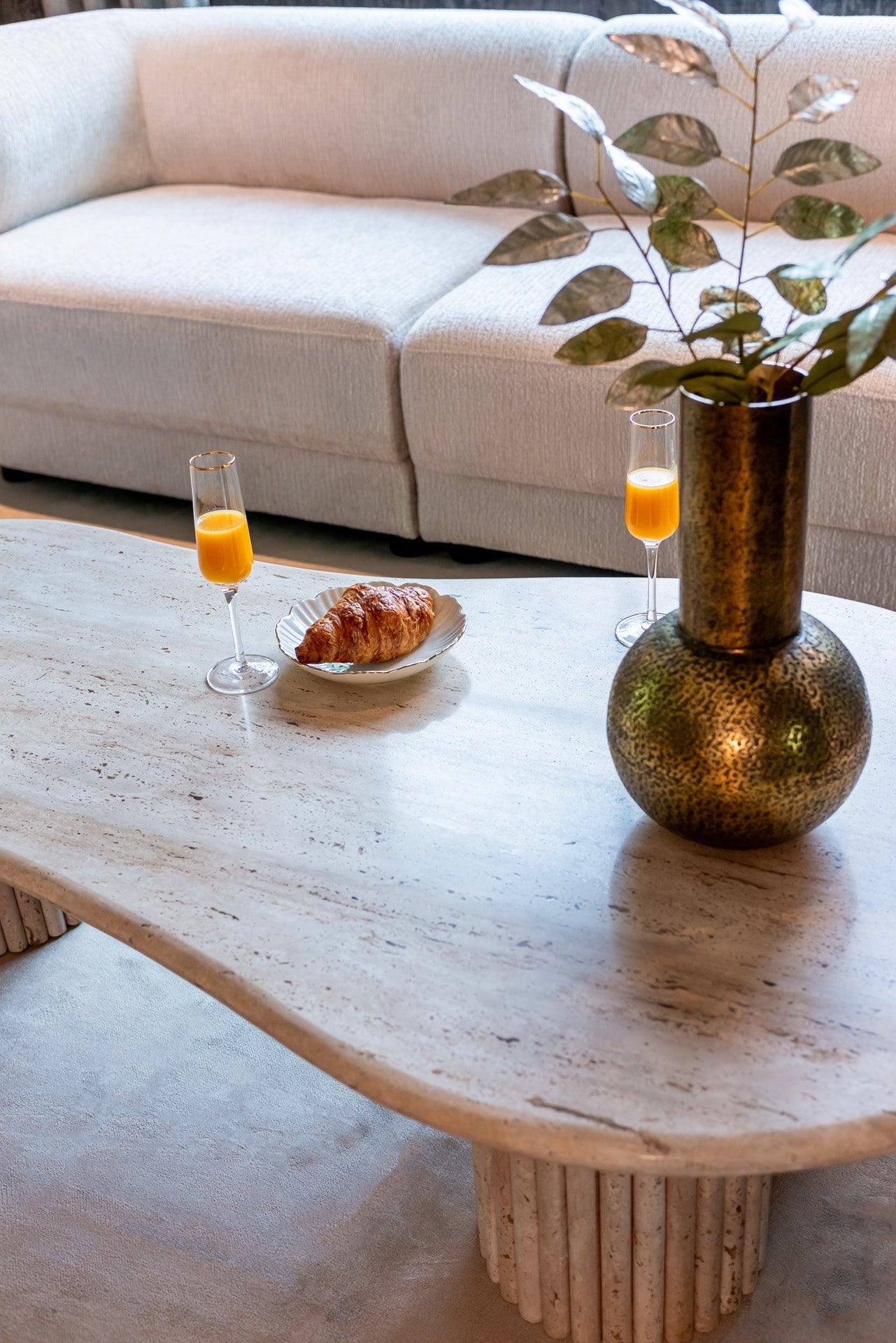 La Cantera Organic Travertine Coffee Table by Richmond Interiors - Maison Rêves UK