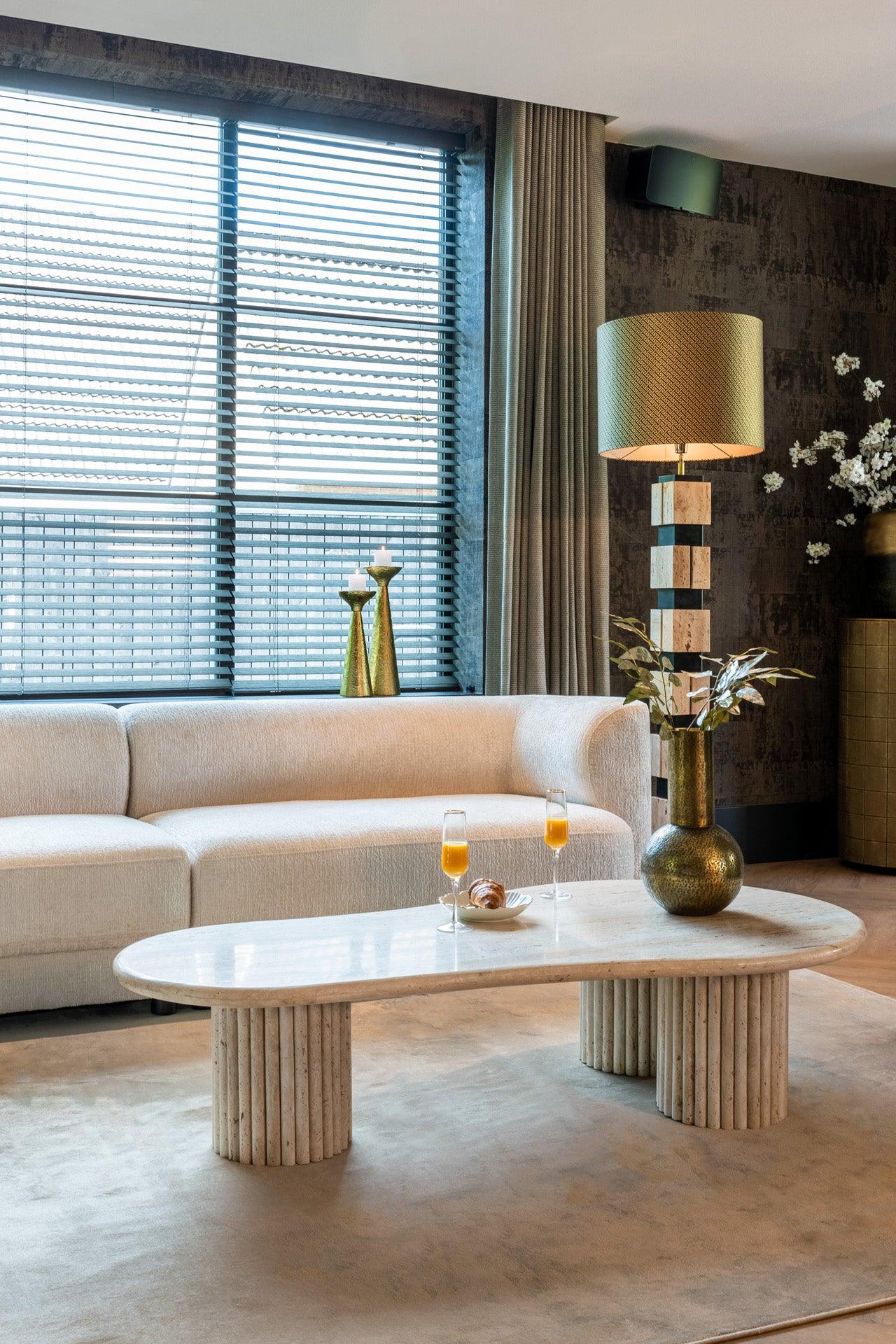 La Cantera Organic Travertine Coffee Table by Richmond Interiors - Maison Rêves UK