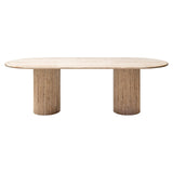 La Cantera Oval Travertine Dining Table by Richmond Interiors - Maison Rêves UK