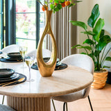 La Cantera Oval Travertine Dining Table by Richmond Interiors - Maison Rêves UK