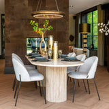 La Cantera Oval Travertine Dining Table by Richmond Interiors - Maison Rêves UK