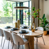 La Cantera Oval Travertine Dining Table by Richmond Interiors - Maison Rêves UK