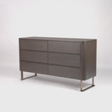Lizzi 6 Drawer Chocolate Oak Chest of Drawers by Eccotrading Design London - Maison Rêves UK